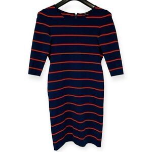 Pink Tartan Red Blue Stripe Bodycon Dress Size Large